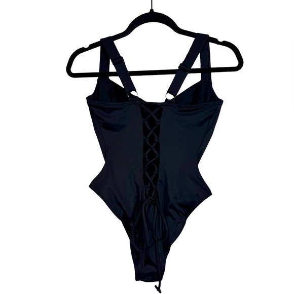 TA3 Hi Cut Lifty Lace Up Corset Swimsuit Bathing Suit Medium Regular/Long F/G - Picture 7 of 15